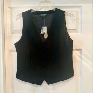 J. Crew Black Tailored Vest